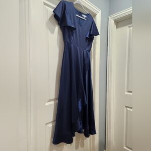 Ivy City Co Asymmetrical Navy Dress